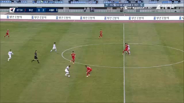 KOR D2 Busan I Park Vs Seoul E-Land FC Jeong-hwan Kim Goal in 88 min, Score 0:3