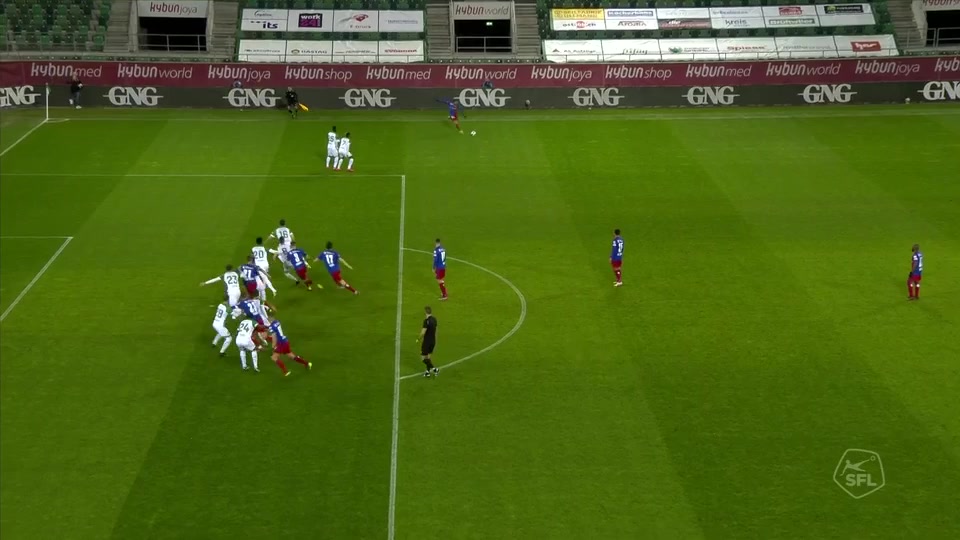 SUI Sl St. Gallen Vs Basel 8 phút Vào, ghi bàn 0:1