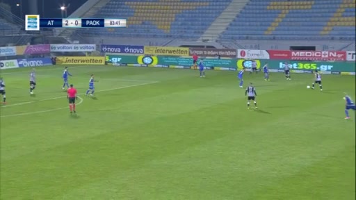 GRE D1 Asteras Tripolis Vs PAOK Saloniki 84 phút Andrija ZivkovicVào, ghi bàn 2:1