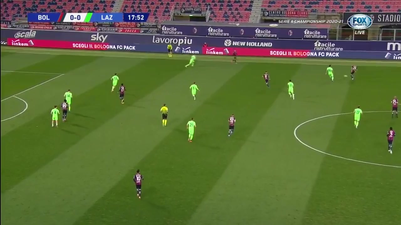 34 Bologna Vs Lazio 18 skor gol Mbaye Ibrahima, skor 1:0