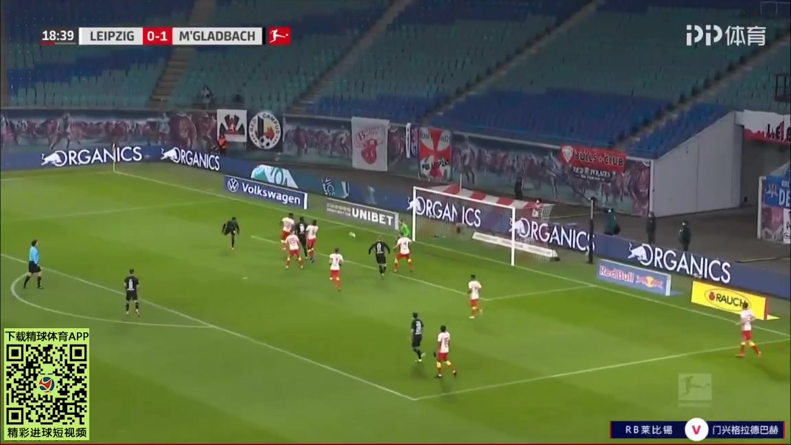 Bundesliga RB Leipzig Vs Borussia Monchengladbach Marcus Thuram Goal in 18 min, Score 0:2