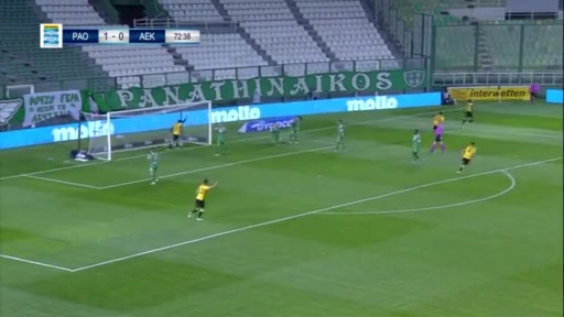 GRE D1 Panathinaikos Vs AEK Athens 73 phút Levi GarciaVào, ghi bàn 1:1