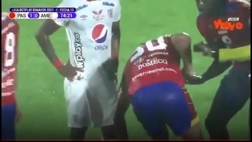 COL D1 Deportivo Pasto Vs America de Cali 77 phút Santiago MorenoVào, ghi bàn 1:1