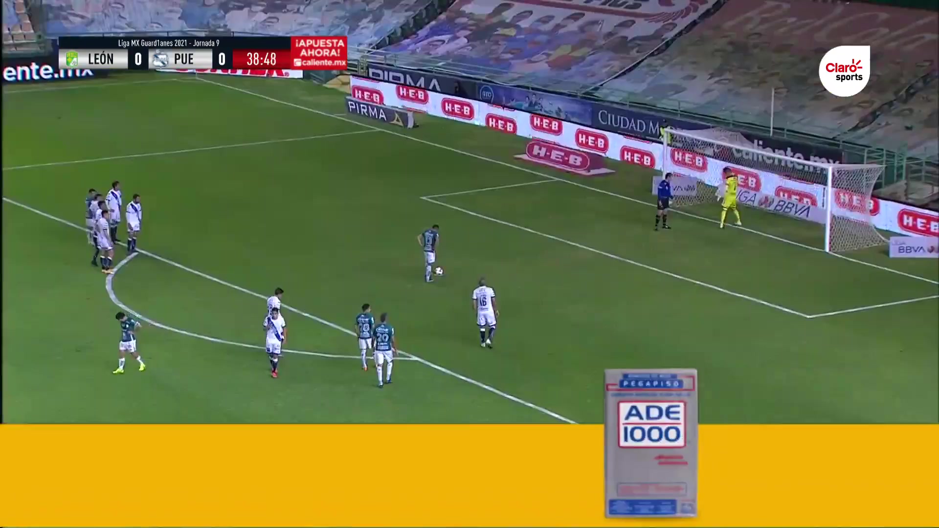 MEX D1 Club Leon Vs Puebla 39 phút Angel Israel Mena DelgadoVào, ghi bàn 1:0
