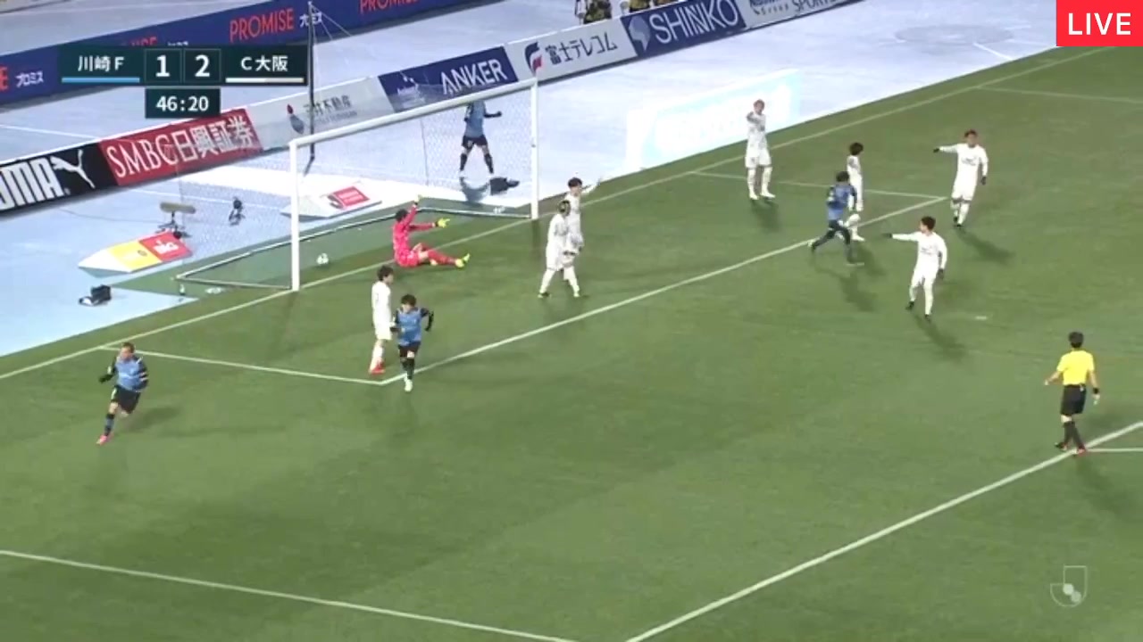 JPN D1 Kawasaki Frontale Vs Cerezo Osaka 47 phút Leandro Damiao da Silva dos SantosVào, ghi bàn 2:2
