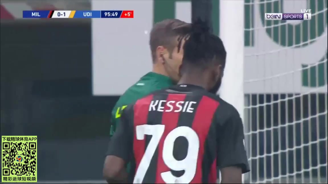 34 AC Milan Vs Udinese 97 skor gol , skor 1:1