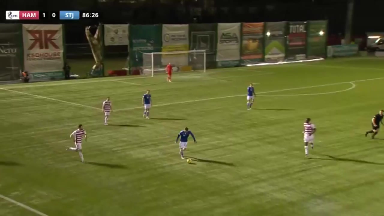 SCO PR Hamilton Academical Vs Saint Johnstone Guy Melamed Goal in 87 min, Score 1:1