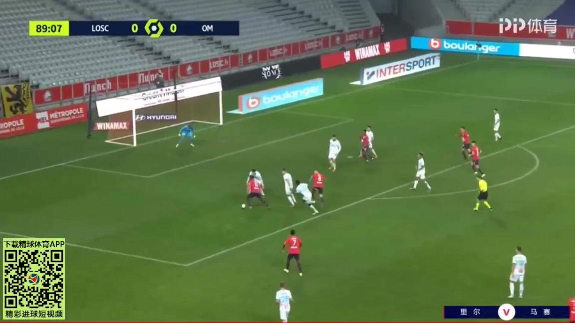 Ligue1 Lille Vs Marseille 90 phút Jonathan Christian DavidVào, ghi bàn 1:0