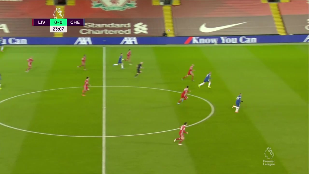 EPL Liverpool Vs Chelsea 22 ทำประตู Timo Werner ประตู, ทำคะแนน 0:1