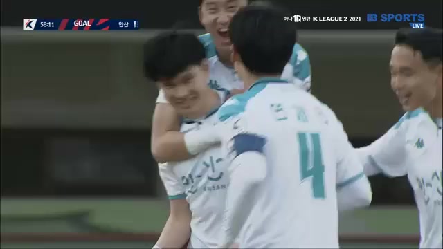 KOR D2 FC Anyang Vs Ansan Greeners FC Kim Ryun Do Goal in 59 min, Score 1:1