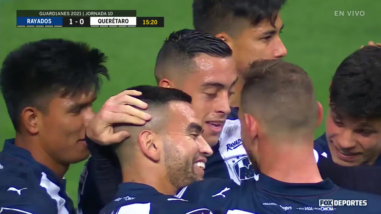 MEX D1 Monterrey Vs Queretaro FC Rogelio Gabriel Funes Mori Goal in 15 min, Score 1:0