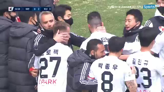 KOR D2 Daejeon Citizen Vs Busan I Park Valentinos Sielis Goal in 33 min, Score 0:2