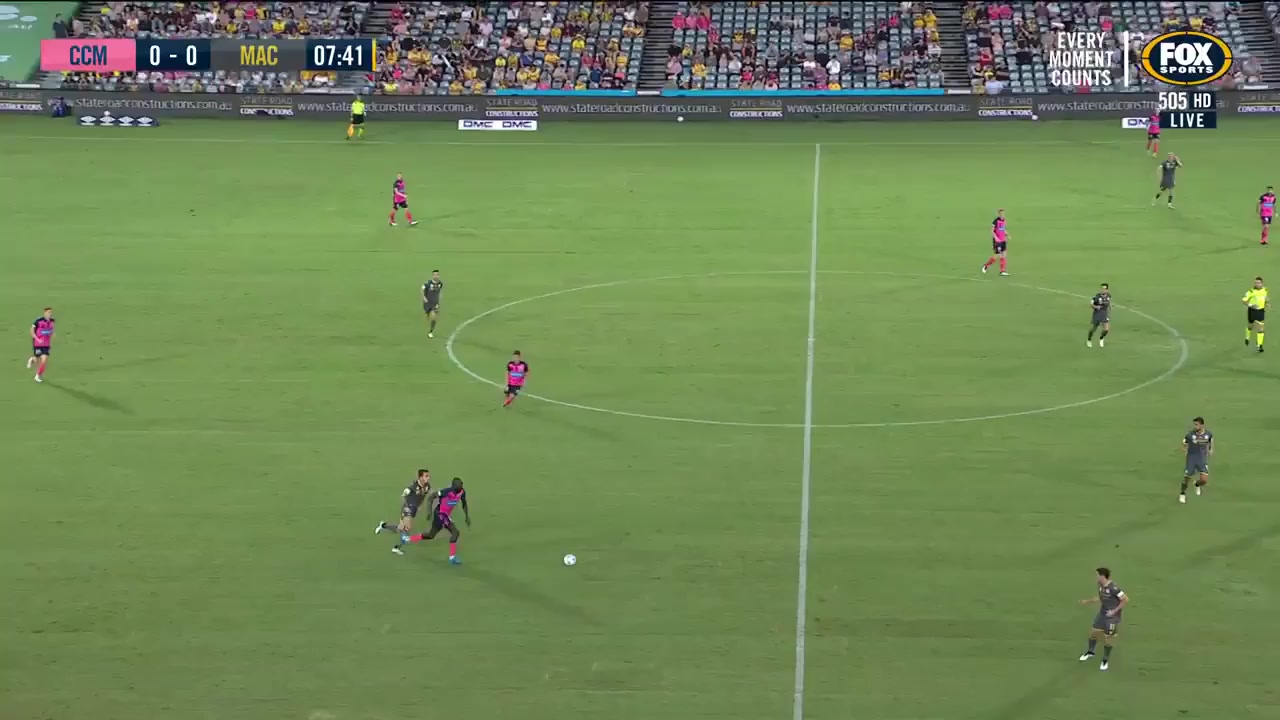 AUS D1 Central Coast Mariners Vs FC Macarthur 8 ทำประตู Matt Simon ประตู, ทำคะแนน 1:0