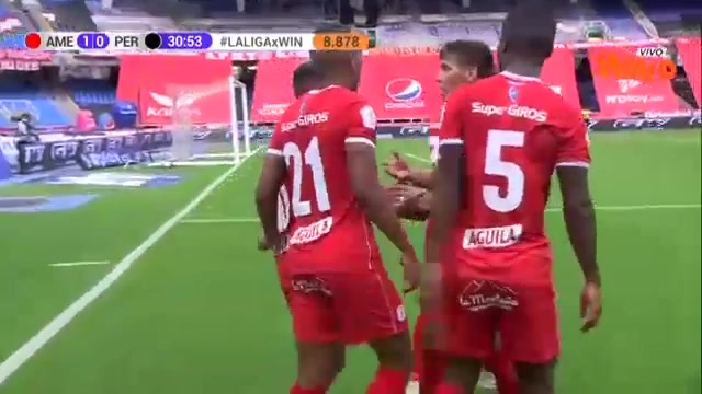 COL D1 America de Cali Vs Deportivo Pereira 30 phút Yesus CabreraVào, ghi bàn 1:0