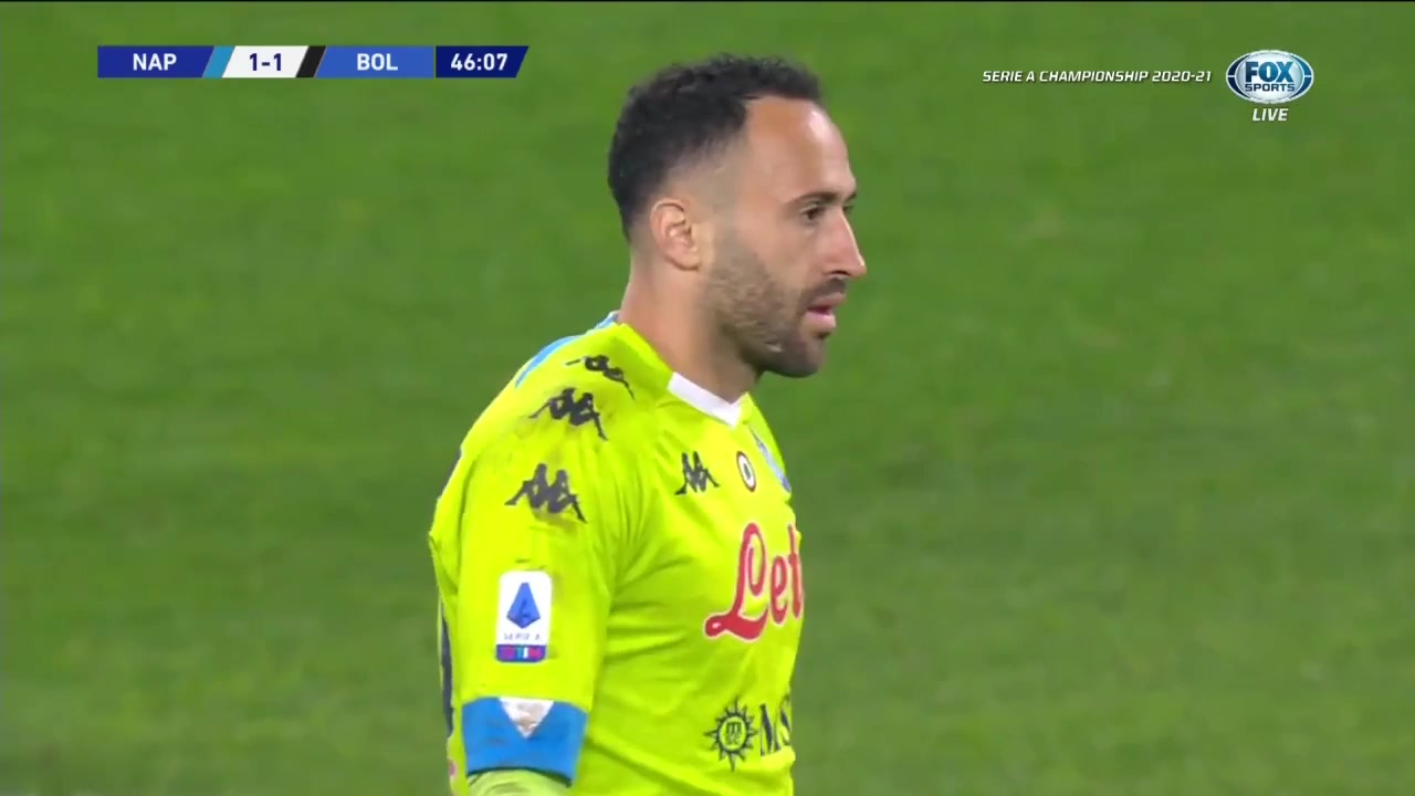 34 Napoli Vs Bologna 47 skor gol , skor 1:1