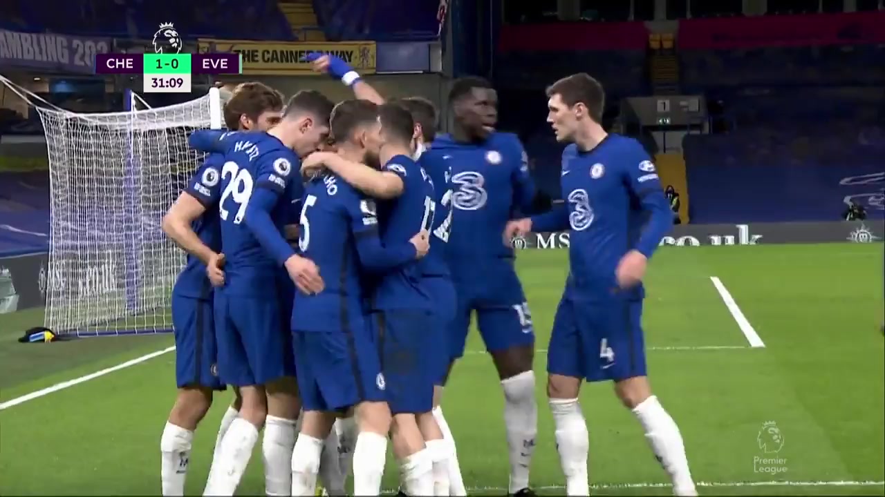 EPL Chelsea Vs Everton 30 phút Kai HavertzVào, ghi bàn 1:0