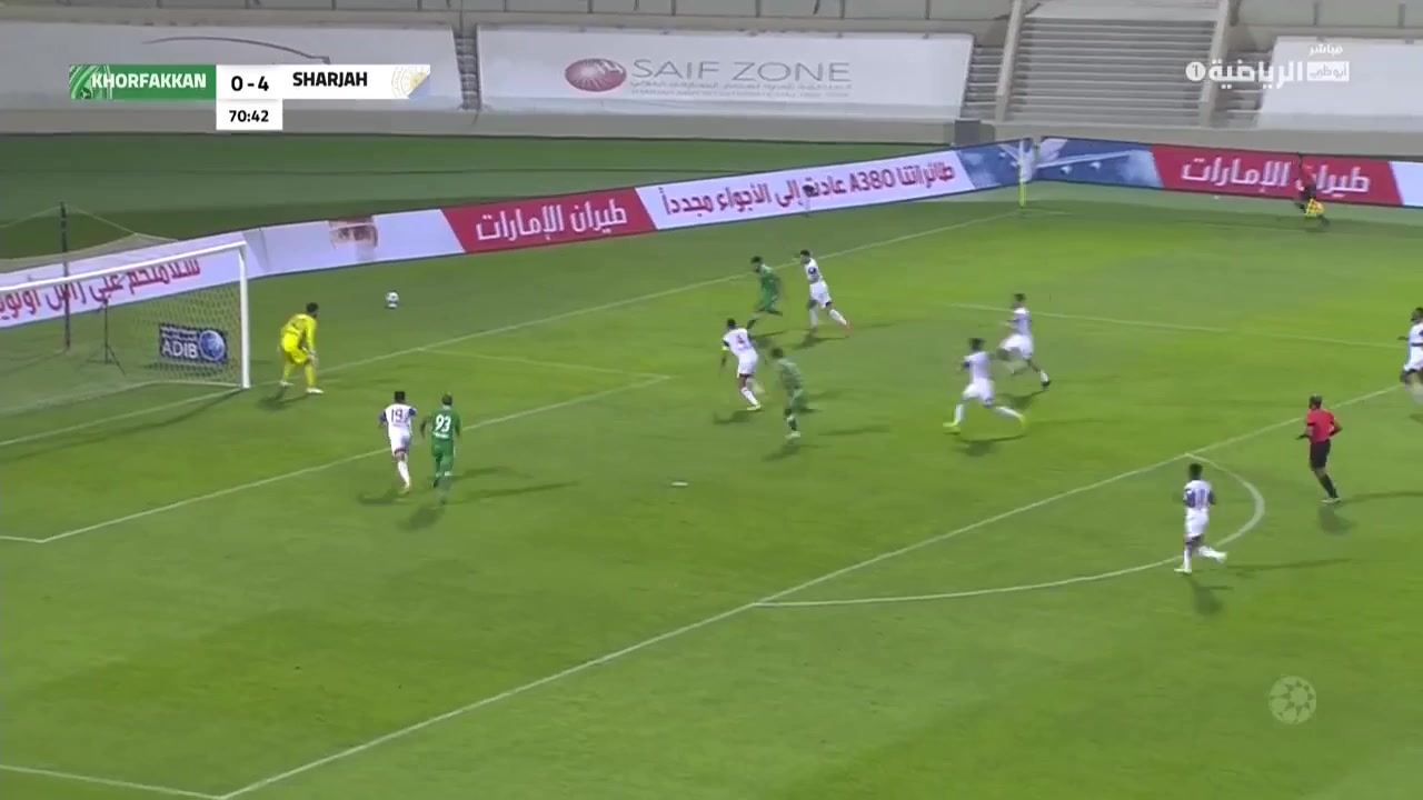 UAE LP Al-Sharjah Vs Khor Fakkan Lopes Goal in 71 min, Score 4:1