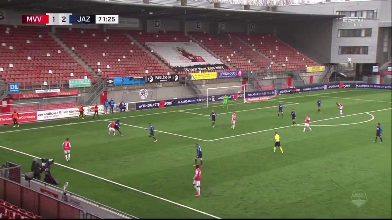 HOL D2 MVV Maastricht Vs AZ Alkmaar (Youth) Djibril Dianessy Goal in 72 min, Score 2:2