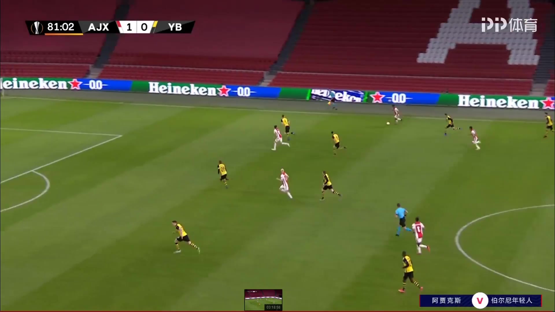 113 AFC Ajax Vs Young Boys 81 skor gol Dusan Tadic, skor 2:0