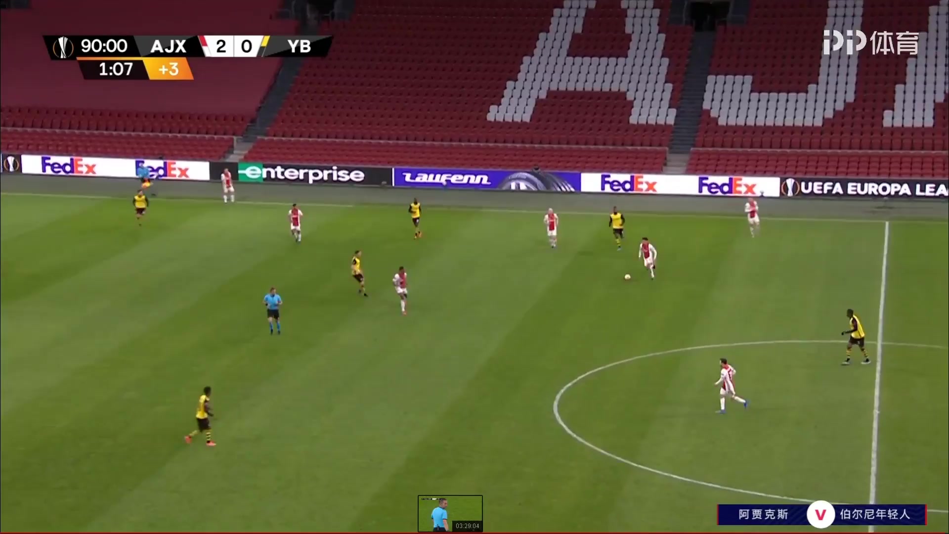 113 AFC Ajax Vs Young Boys 91 skor gol Brian Brobbey, skor 3:0