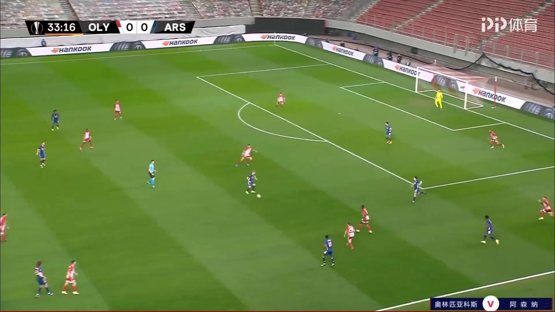 UEFA EL Olympiakos Piraeus Vs Arsenal 33 ทำประตู Martin Odegaard ประตู, ทำคะแนน 0:1