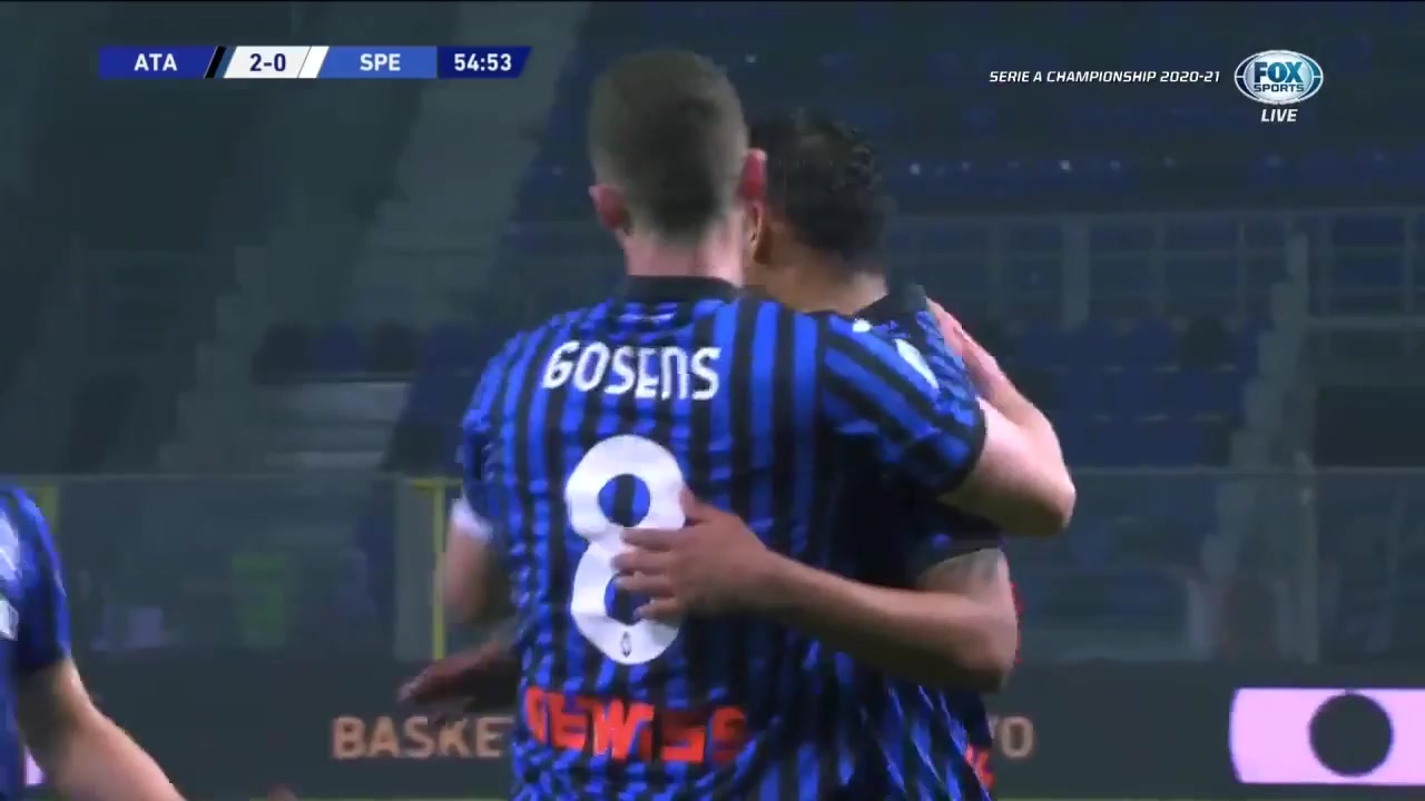 Serie A Atalanta Vs Spezia 55 phút Luis Fernando Muriel FrutoVào, ghi bàn 2:0