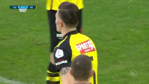 SUI Sl St. Gallen Vs Young Boys 73 phút Victor Ruiz AbrilVào, ghi bàn 2:1