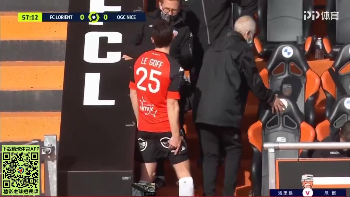 Ligue1 Lorient Vs Nice Myziane Maolida Goal in 58 min, Score 0:1