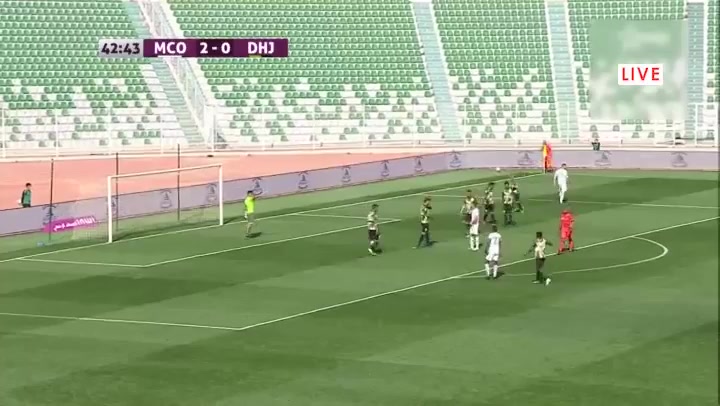 MAR D1 MCO Mouloudia Oujda Vs DHJ Difaa Hassani Jadidi Bahi Goal in 44 min, Score 3:0