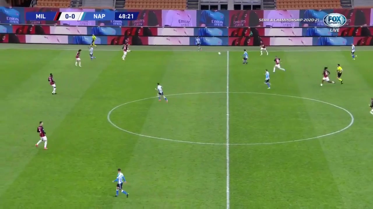 34 AC Milan Vs Napoli 50 skor gol Matteo Politano, skor 0:1