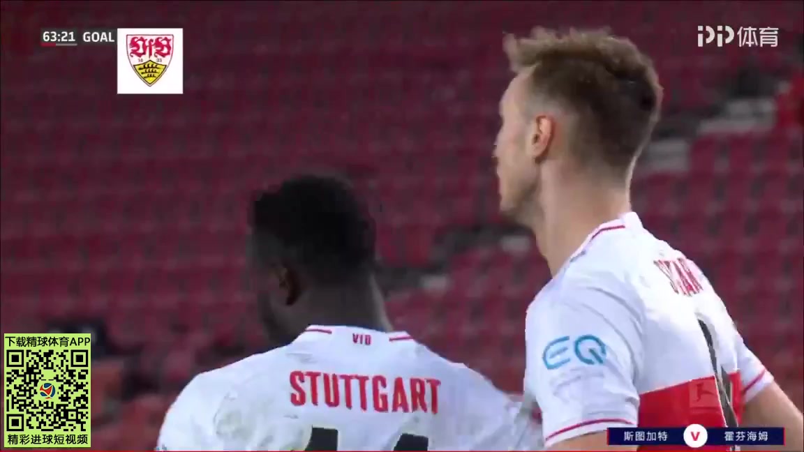 Bundesliga VfB Stuttgart Vs TSG Hoffenheim 63 phút Sasa KalajdzicVào, ghi bàn 2:0