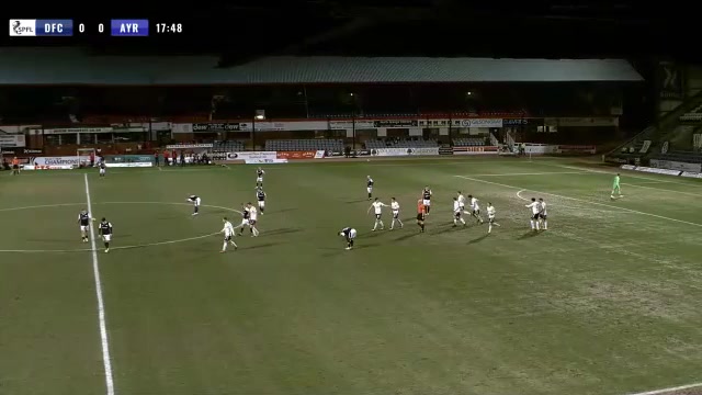 SCO CH Dundee Vs Ayr United Mark McKenzie Goal in 18 min, Score 0:1