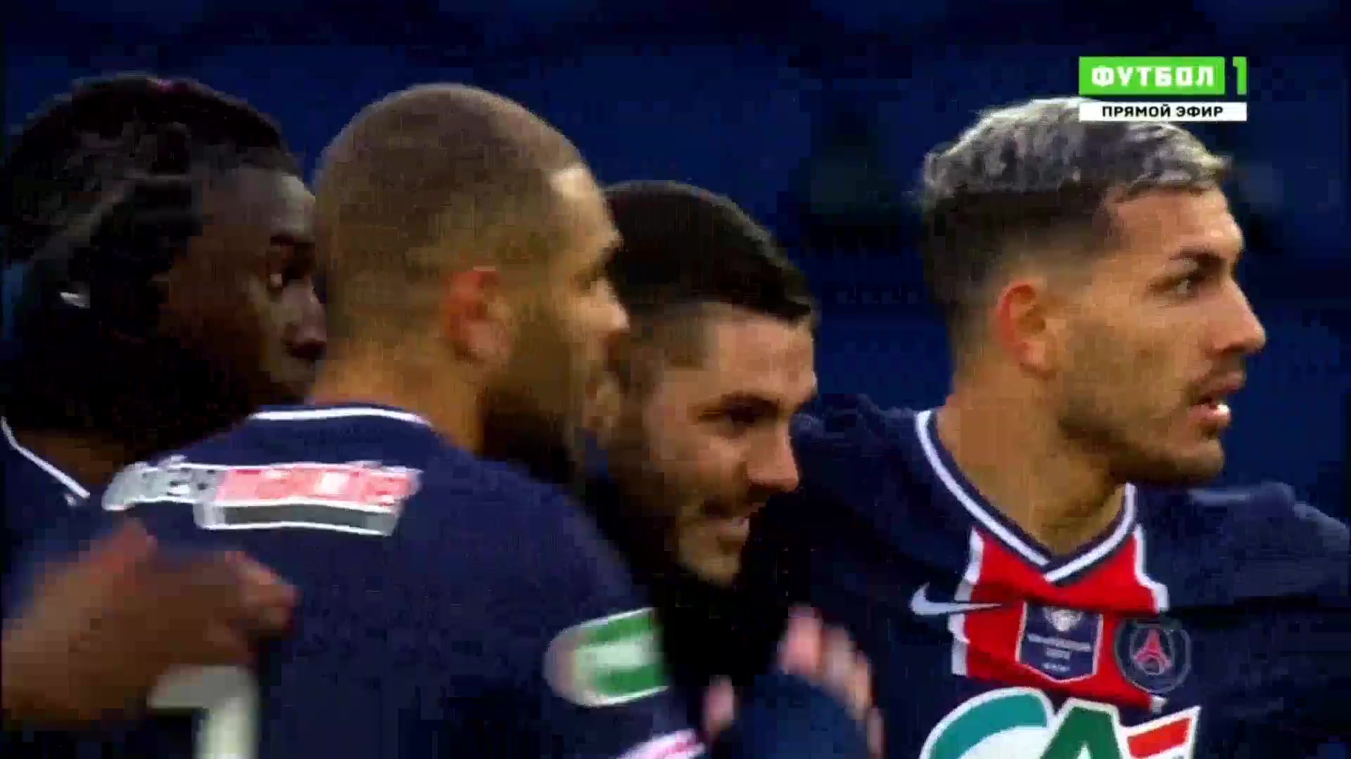 FRAC Paris Saint Germain (PSG) Vs Lille Mauro Emanuel Icardi Rivero Goal in 8 min, Score 1:0