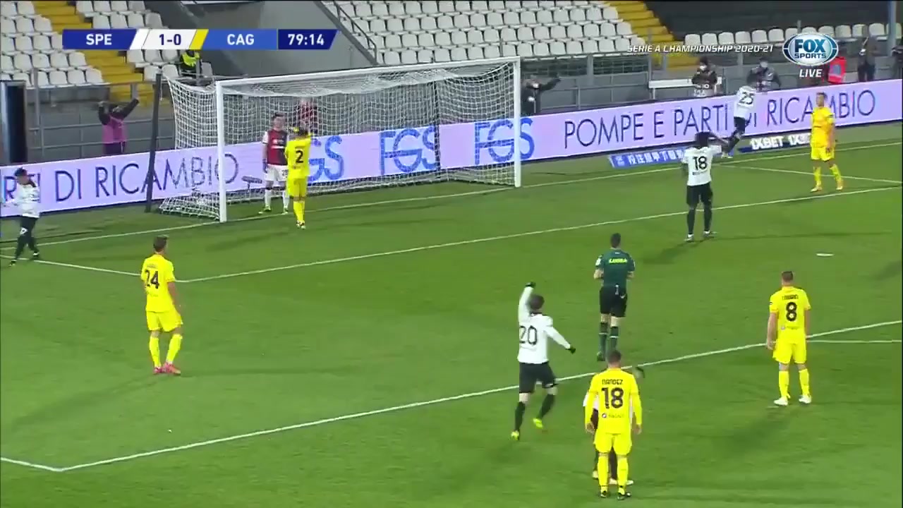 Serie A Spezia Vs Cagliari 80 phút Giulio MaggioreVào, ghi bàn 2:0