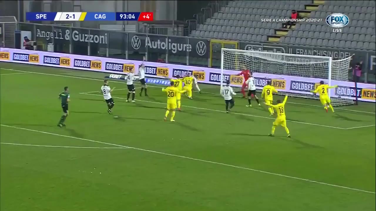 Serie A Spezia Vs Cagliari 94 phút Vào, ghi bàn 2:2