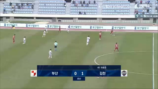 KOR D2 Busan I Park Vs Gimcheon Sangmu An Byong Jun Goal in 50 min, Score 0:1