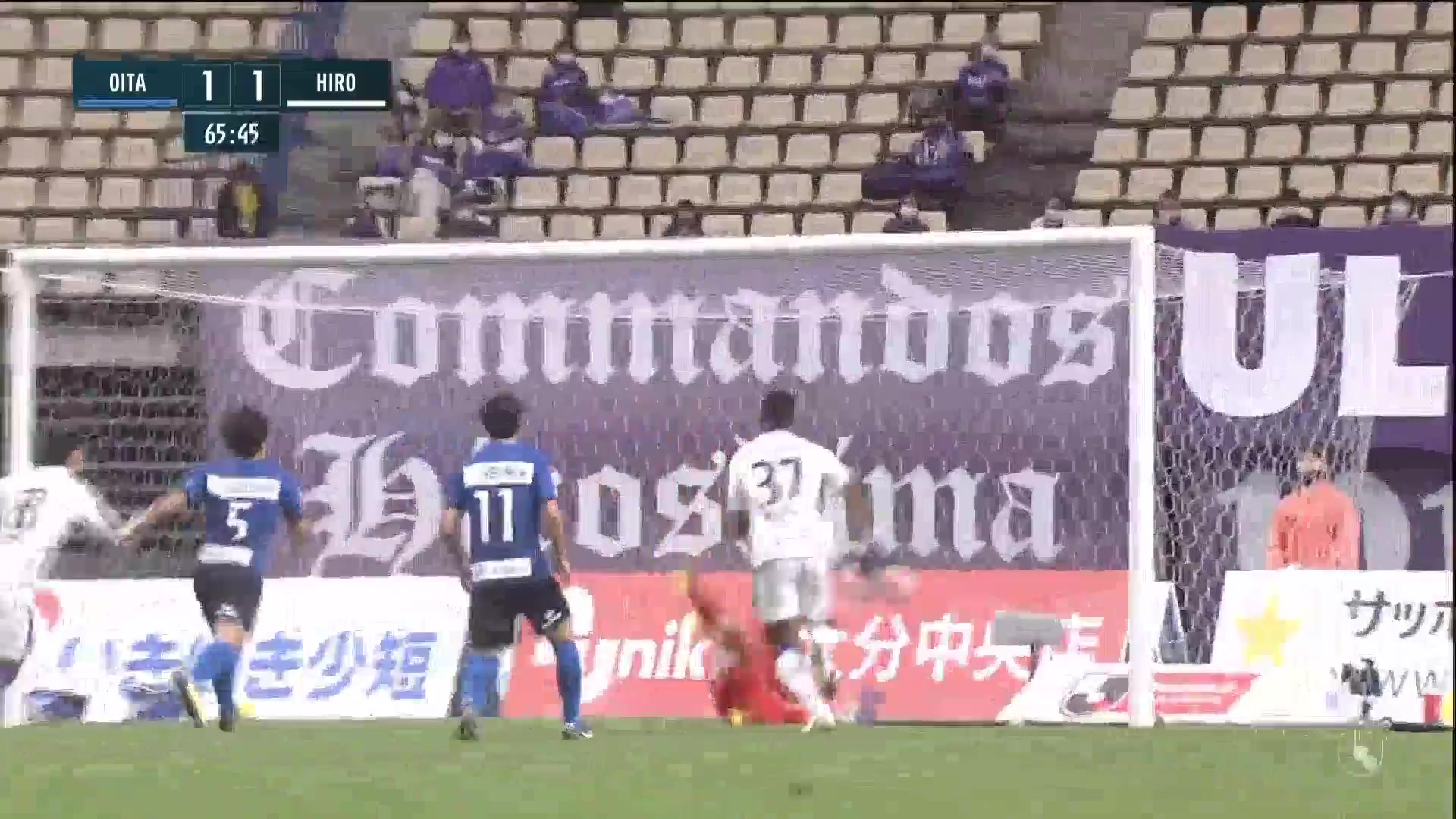 JPN D1 Oita Trinita Vs Hiroshima Sanfrecce Toshihiro Aoyama Goal in 65 min, Score 1:1