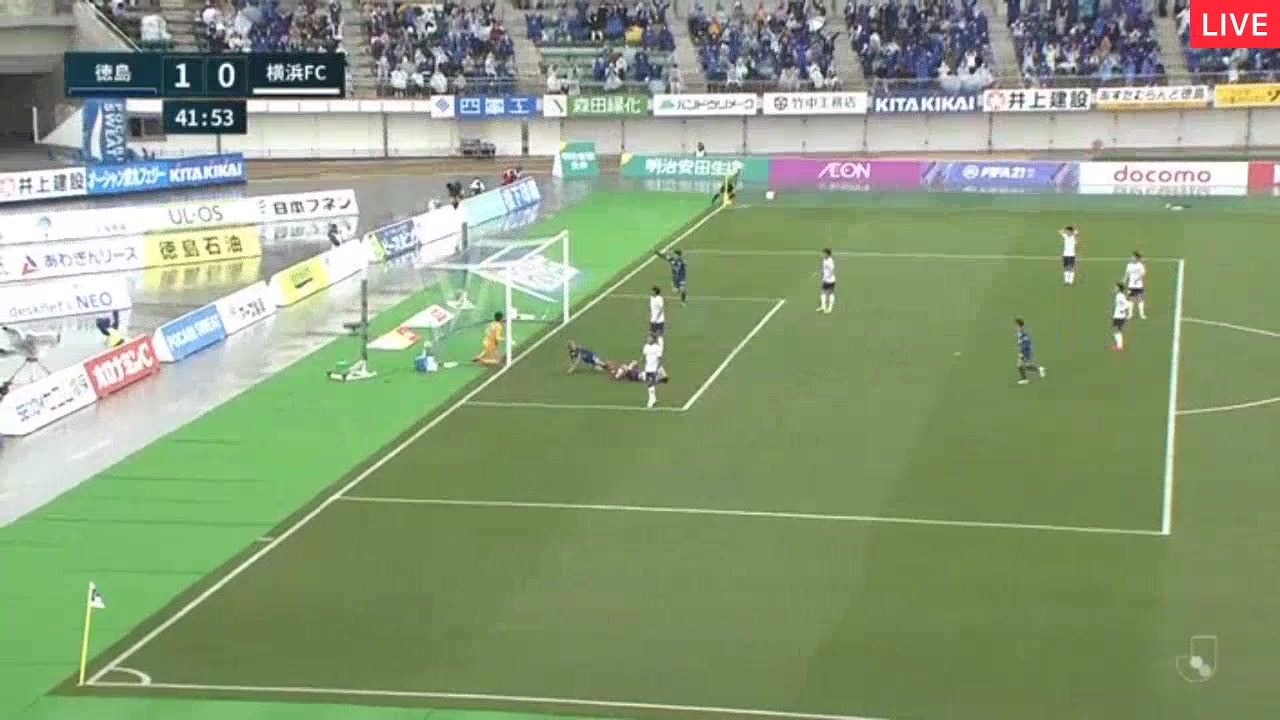 日職聯 德島漩渦 Vs 橫濱FC 41分進球,比分1:0