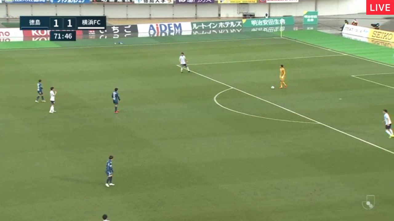 日職聯 德島漩渦 Vs 橫濱FC 72分宮代大聖進球,比分2:1