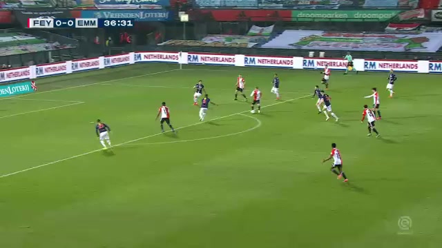 HOL D1 Feyenoord Vs Emmen Orkun Kokcu Goal in 36 min, Score 1:0