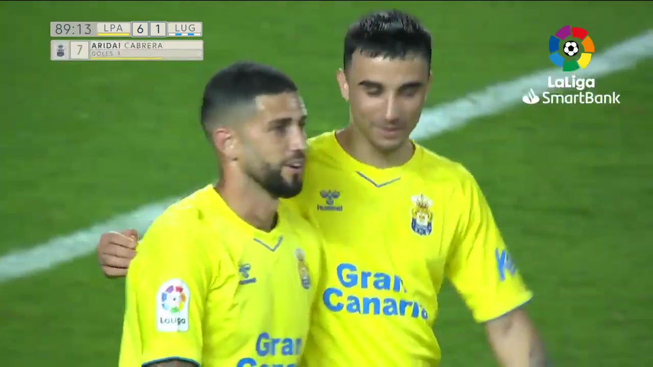 SPA D2 Las Palmas Vs CD Lugo Ariday Cabrera Suarez Goal in 89 min, Score 6:1