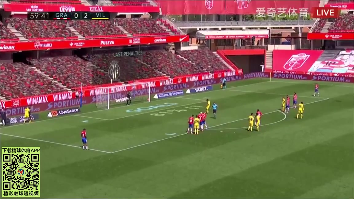 Laliga1 Granada CF Vs Villarreal 60 phút Gerard Moreno BalagueroVào, ghi bàn 0:3