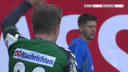 3 SV Ried Vs TSV Hartberg 72 skor gol Julian Wiebmeier, skor 3:2