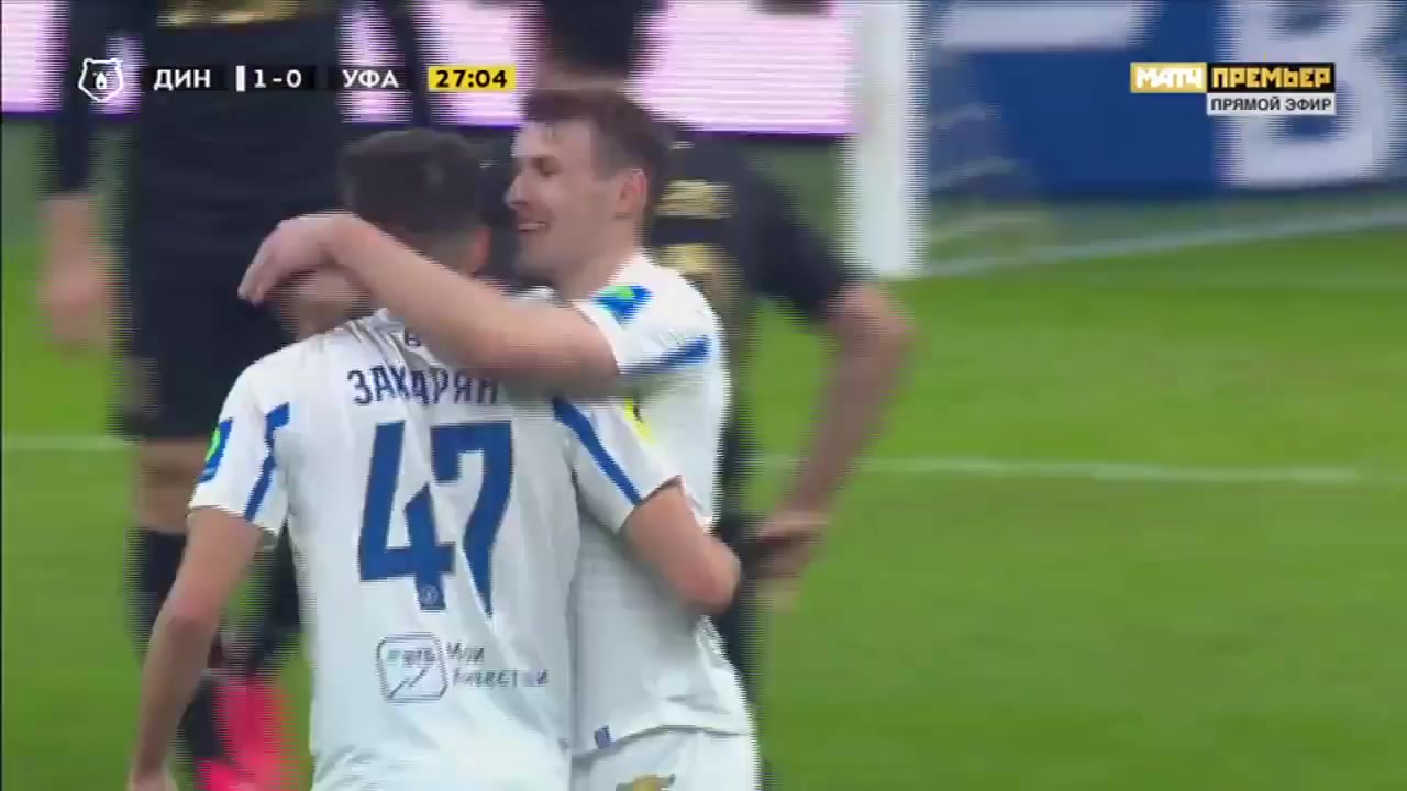 RUS PR Dynamo Moscow Vs FC Ufa Konstantin Tyukavin Goal in 27 min, Score 2:0