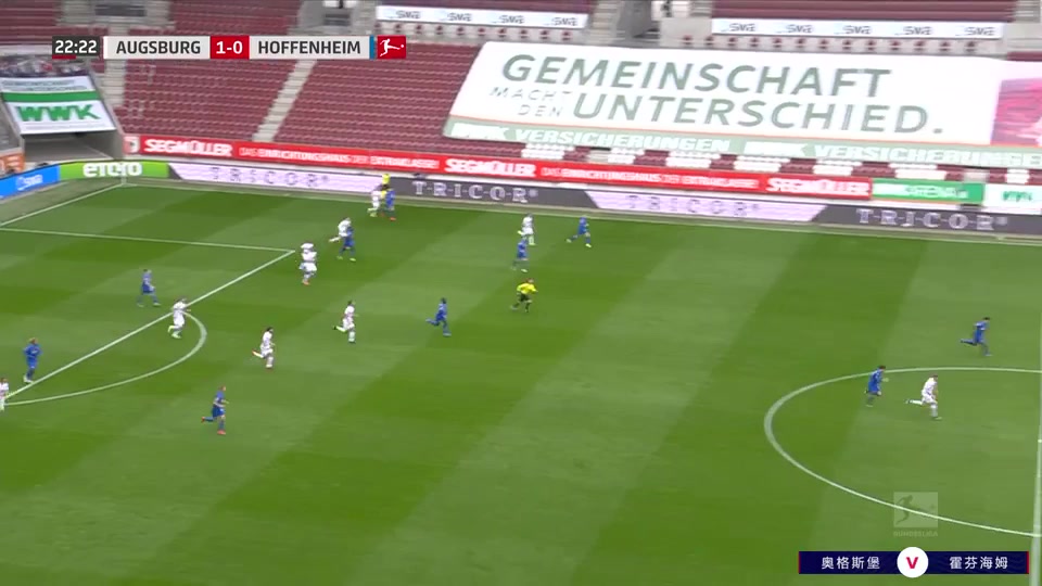 Bundesliga Augsburg Vs TSG Hoffenheim 21 phút Andre HahnVào, ghi bàn 2:0