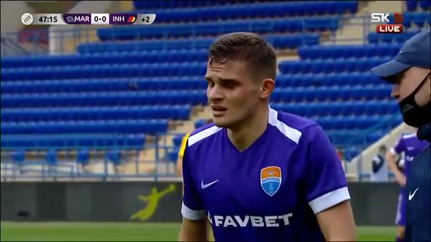 UKR D1 FC Mariupol Vs FC Inhulets Petrove Artem Bondarenko Goal in 45+ min, Score 1:0