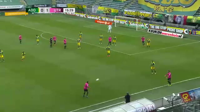 HOL D1 ADO Den Haag Vs FC Utrecht 16 phút Joris van OvereemVào, ghi bàn 0:2