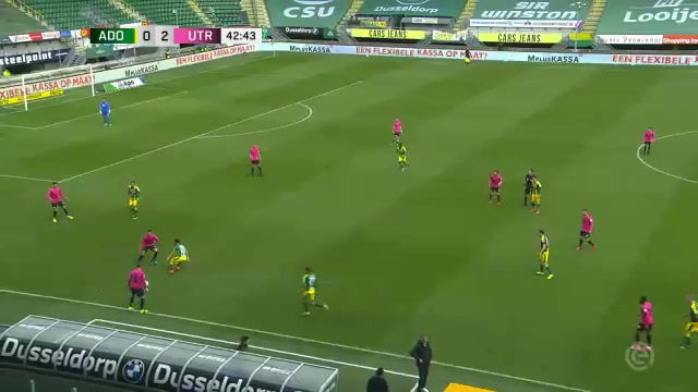 HOL D1 ADO Den Haag Vs FC Utrecht 43 phút Othmane BoussaidVào, ghi bàn 0:3