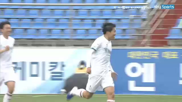 KOR D2 Jeonnam Dragons Vs Daejeon Citizen Lee Jong Hyun Goal in 51 min, Score 0:1