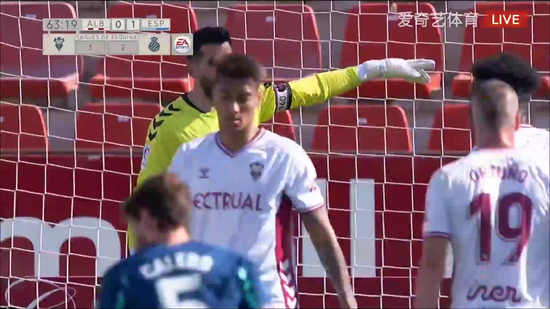SPA D2 Albacete Vs RCD Espanyol 64 phút Fernando CaleroVào, ghi bàn 0:2